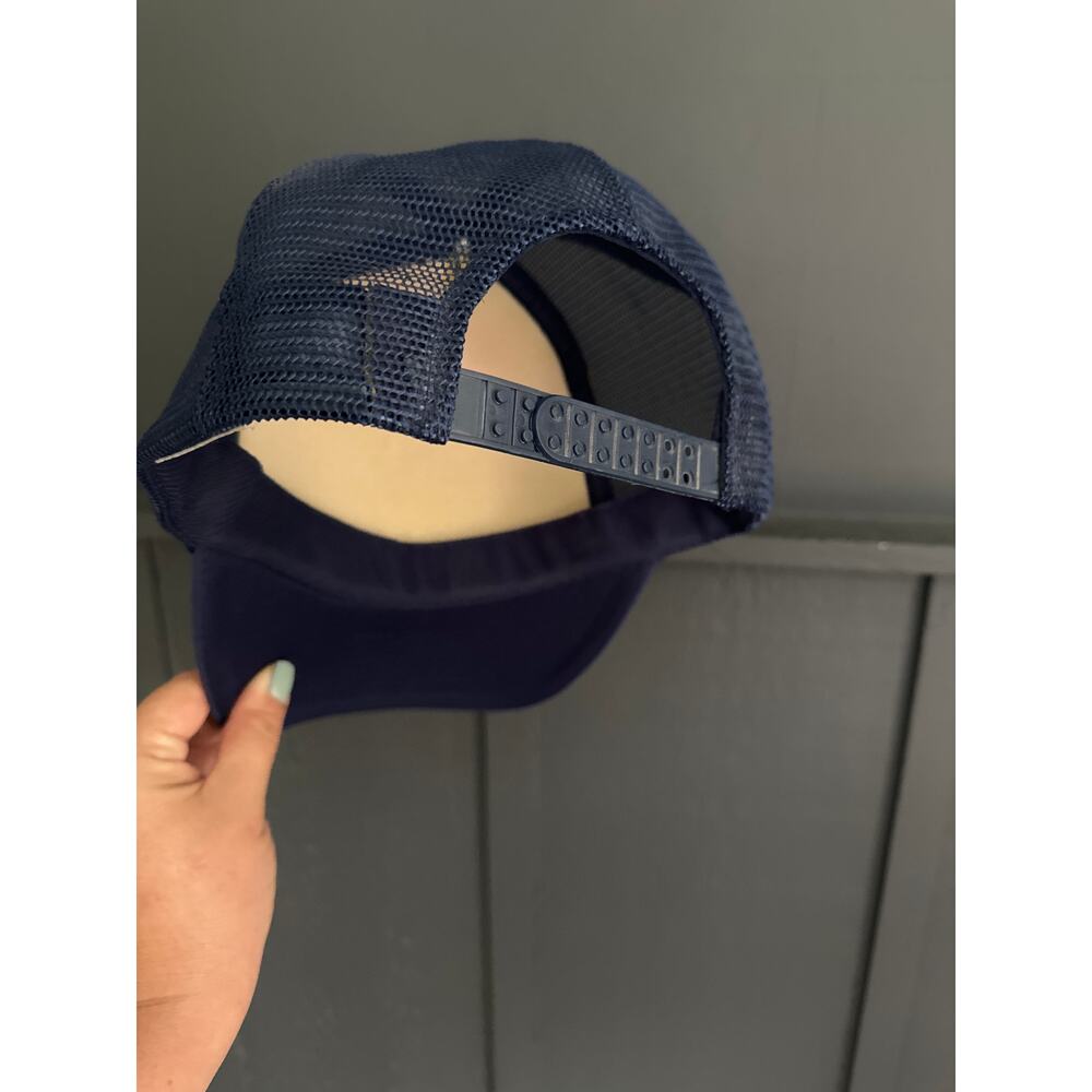 Vintage California Redwoods Trucker Hat Cap Deep Blue Adjustable - Picture 5 of 8